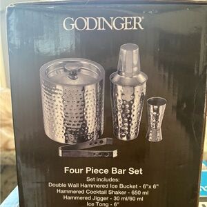 Godinger Hammered Silver Bar Set